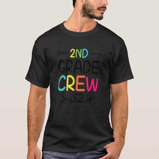 2nd Grade Crew  Back To School 2nd Grade Teacher A T-Shirt (Vorderseite)