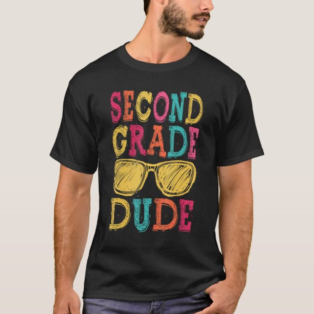 2nd Grade Dude Back to School  First Day of School T-Shirt (Vorderseite)
