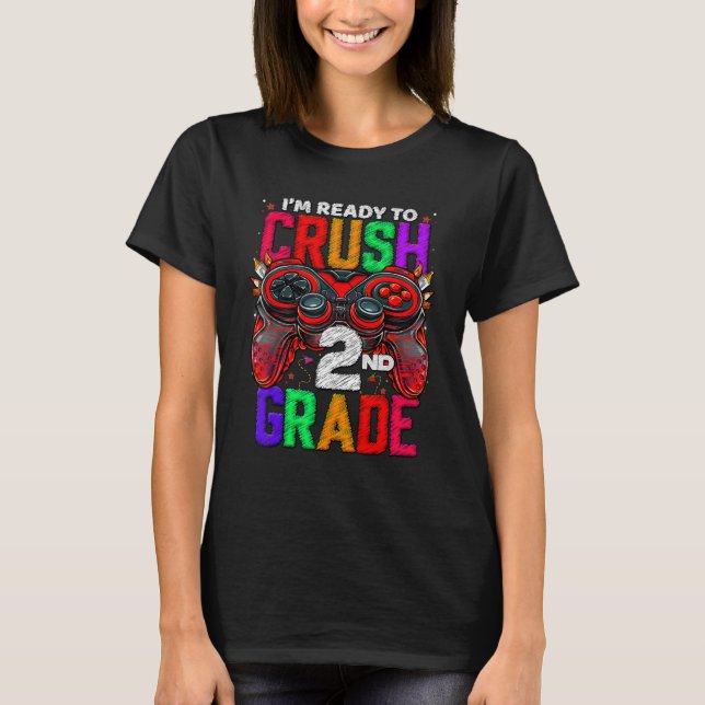 2nd Grade Level Unlocked Game On 2nd Grade Back To T-Shirt (Vorderseite)