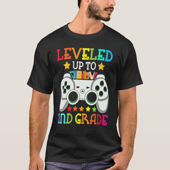 2nd Grade Level Unlocked Video Game Back To School T-Shirt (Vorderseite)