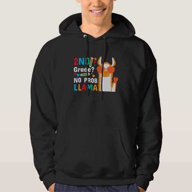 2nd Grade No Problem Llama Hoodie (Vorderseite)