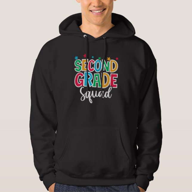2nd Grade Squad First Day of School Welcome Back t Hoodie (Vorderseite)