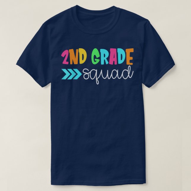 2nd Grade Squad Second Grade Back To School Teache T-Shirt (Design vorne)