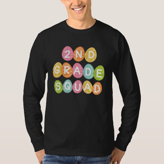 2nd Grade Squad Teacher Student Team Happy Easter  T-Shirt (Vorderseite)