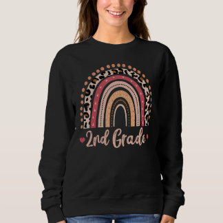 2nd Grade Teacher Funny Rainbow Lover Back To Scho Sweatshirt