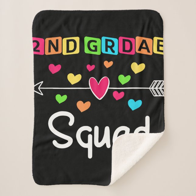2nd grade Teacher Shirts School Team Second Grade Sherpadecke (Vorderseite)