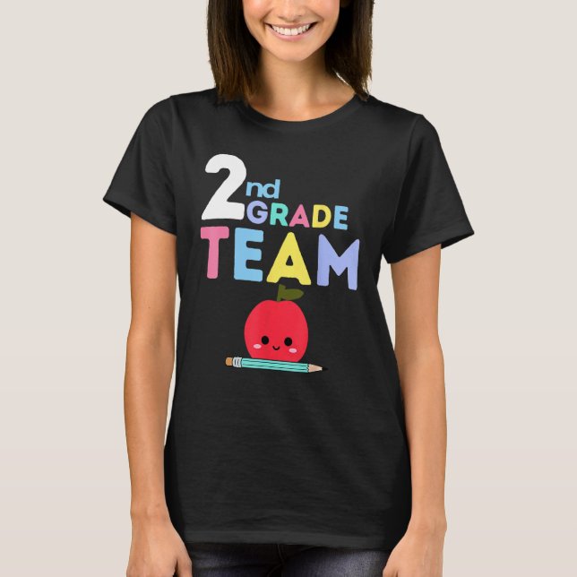 2nd Grade Team  Back To School Teacher Student Kid T-Shirt (Vorderseite)