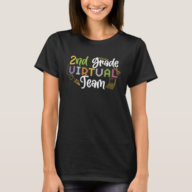 2nd Grade Virtual Online Team Second Grade Back to T-Shirt (Vorderseite)