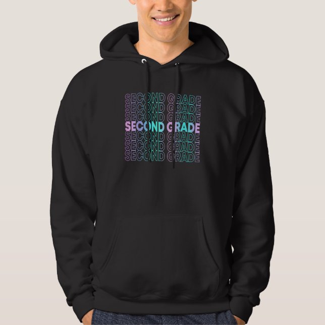 2nd Second Grade Happy First Day Of School Back To Hoodie (Vorderseite)