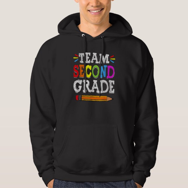 2nd Teacher Team Second Grade Squad Back To School Hoodie (Vorderseite)