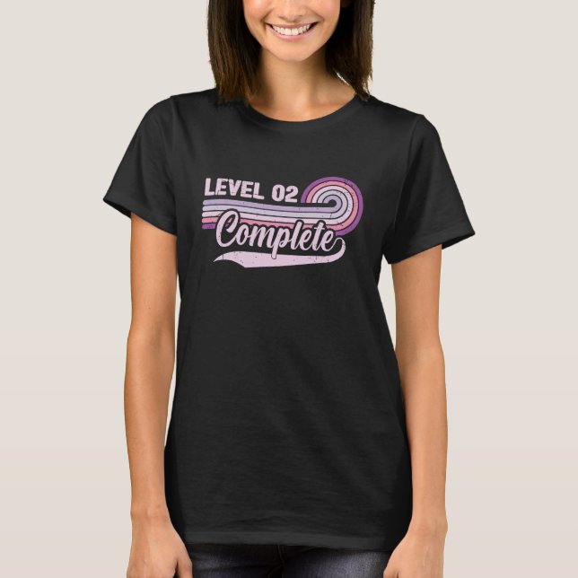 2nd Wedding Anniversary for Him & Her  Level 2 Com T-Shirt (Vorderseite)