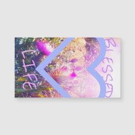 2NEW GESEGNETE LEBEN-DISTEL-HERZ-MAGNETEN MAGNETKARTE