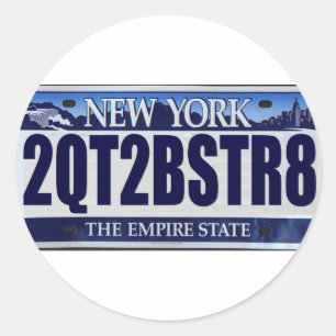 2QT2BSTR8:  New York Runder Aufkleber