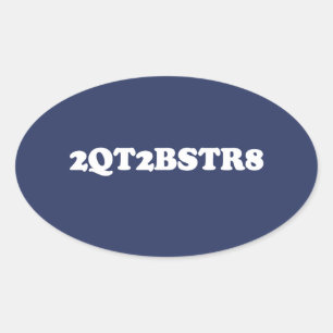 2QT2BSTR8 OVALER AUFKLEBER