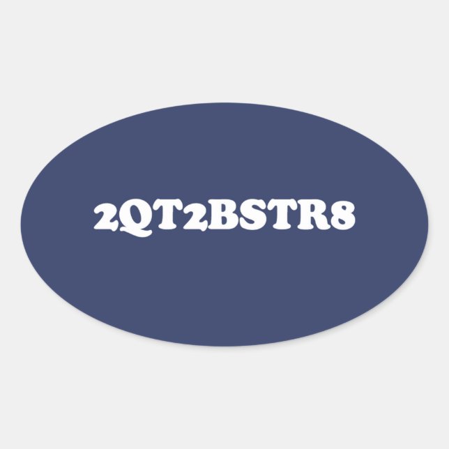 2QT2BSTR8 OVALER AUFKLEBER (Vorderseite)