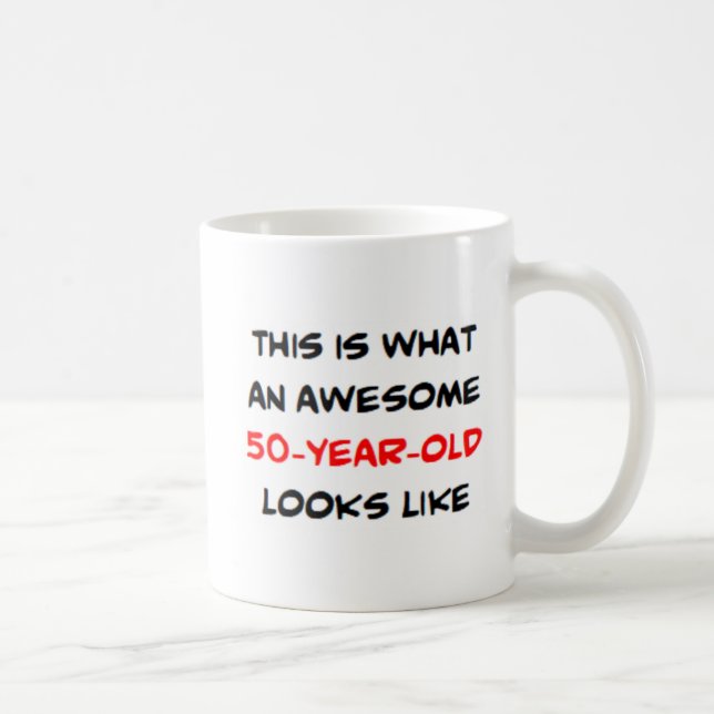 2S-50-Jährige. phantastische Kaffee-Tasse Kaffeetasse (Rechts)