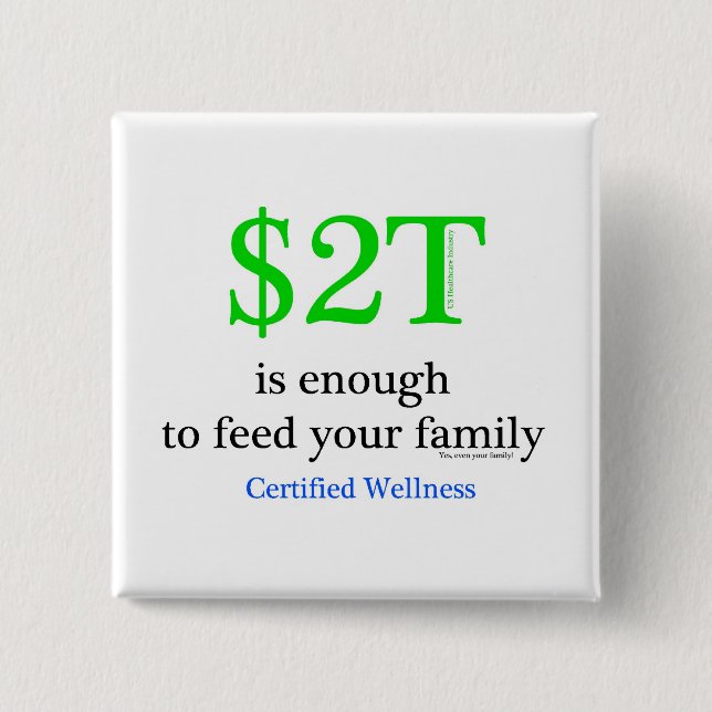 $2T ist genug Button (Vorderseite)
