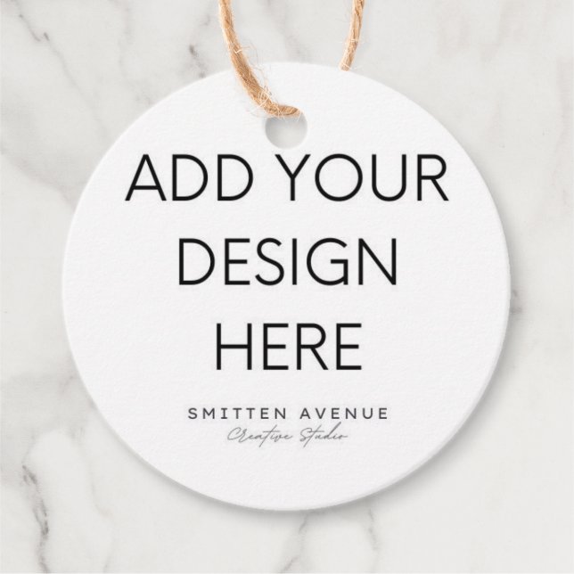 2x2" Circle-Tag-Druck Geschenkanhänger (Vorderseite)