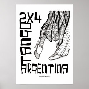 2x4 Tango Argentinien Poster