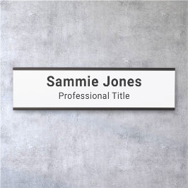 2x8 selbstklebendes Namensschild für die Bürotür w