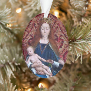 2x Enthroned Madonna und Kind (Detail; M 070) Ornament