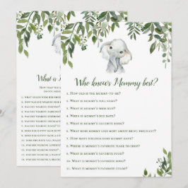 2x Games Elephant Baby Shooter 12x18" Größe Einladung