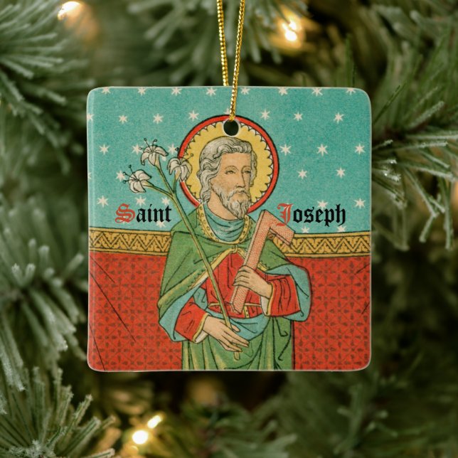 2x Obertorso von St. Joseph (Detail; VVP 09) Keramikornament (Baum)