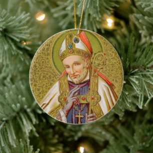 2x St. Alphonsus Liguori (SNV 02) (Runde) Keramik Ornament