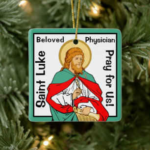 2x St. Lukas, der geliebte Arzt (RLS 08; MedVers.) Keramikornament