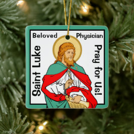 2x St. Luke, geliebter Arzt (RLS 08; MedVers.) Keramikornament