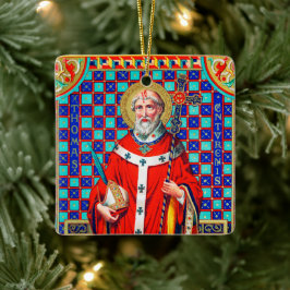 2x St. Thomas Becket in Red Chasuble (K 34) Keramikornament