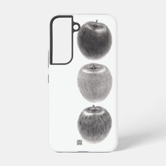 3個のりんご　縦 SAMSUNG GALAXY HÜLLE (Rückseite)