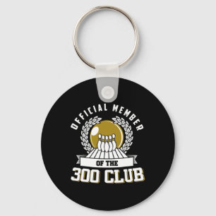 300 Club Bowling Shirt 300 Game Bowler Geschenk Schlüsselanhänger