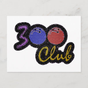 300 CLUB PERFEKTES SPIEL IM BOWLING POSTKARTE
