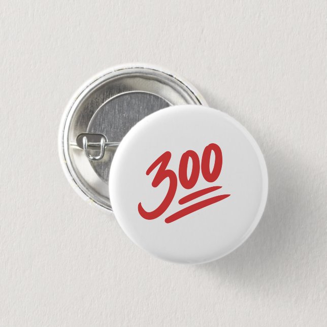 300 Emoji | Bowling Perfect Game Score Button (Vorne & Hinten)