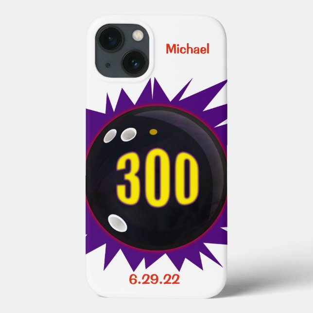 300 Fall für Lila Schwarz und Rotes Telefon Case-Mate iPhone Hülle (Rückseite)