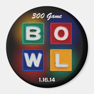 300 Perfektes Spiel B O W L Magnet