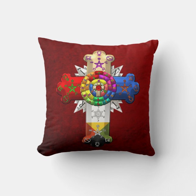 [300] Rosy Cross (Rose Croix) Kissen (Vorderseite)