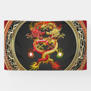 [300] Rote und Gelbe Drachen Banner
