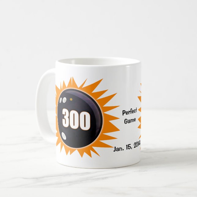 300 Spiel Orange & Schwarz Kaffeetasse (Vorderseite Links)