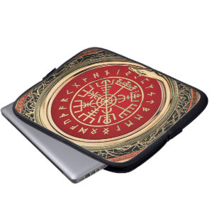 [300] Vegvisir - Viking Gold Magic Runic Compass Laptopschutzhülle