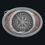 [300] Vegvisir - Vikings silberner magischer Runic Ovale Gürtelschnalle<br><div class="desc">` Viking vorstellend, hütet' Sammlung durch Serge Averbukh und stellt konvergente Mediummalereien verschiedener Viking-Relikte, der Artefakte und der historischen Schätze zur Schau. Hier finden Sie die Kunststücke und kennzeichnen Vegvisir - silbernen magischen Runic Kompass Vikings. Ein Vegvisir (isländischer "Wegweiser ") ist eine isländische magische Daube, die dem Träger helfen soll,...</div>