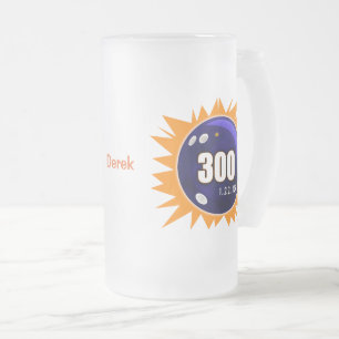 300er Bowling-Spiel Frostierter Becher Mattglas Bierglas