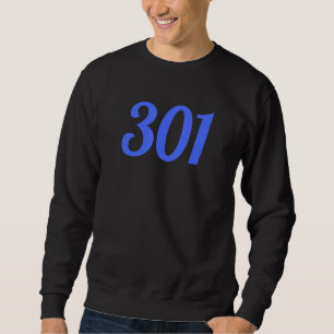 301 Bereichscode für Metro DC Western Maryland Mar Sweatshirt
