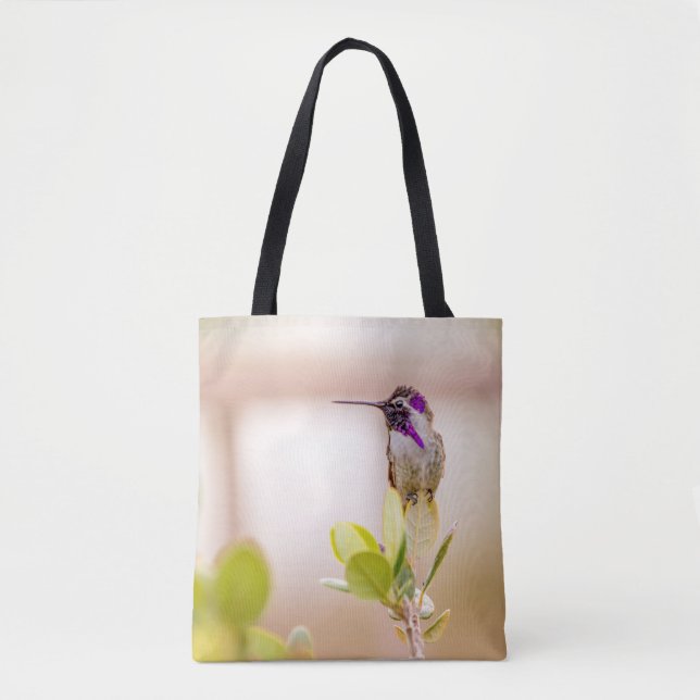 3037-Hummingbird auf einem Sockel Tasche (Vorderseite)