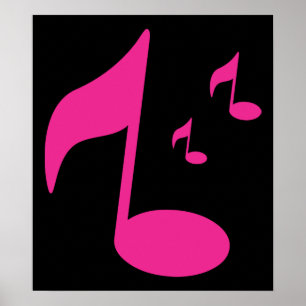 3046450MÄDLICH PINK MUSIKNOTEN SYMBOLS FUN PARTY  POSTER
