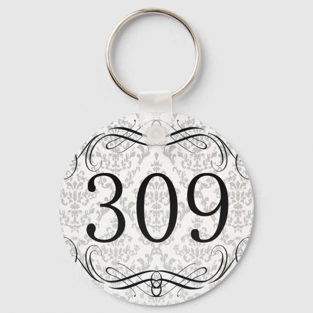 309 Bereichscode Schlüsselanhänger (Vorderseite)