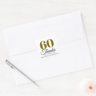 30. 40. 50. 60. 70. 80. Geburtstagsfeier Geschenk Quadratischer Aufkleber
