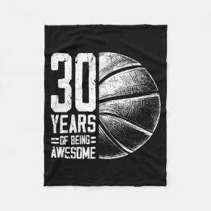 30 Alt 30. Spieler Basketball Jahre Basketball Smi Fleecedecke