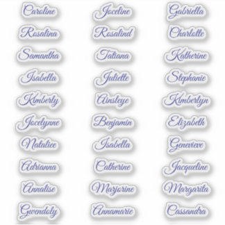30 Autocollants de calligraphie élégants pour noms